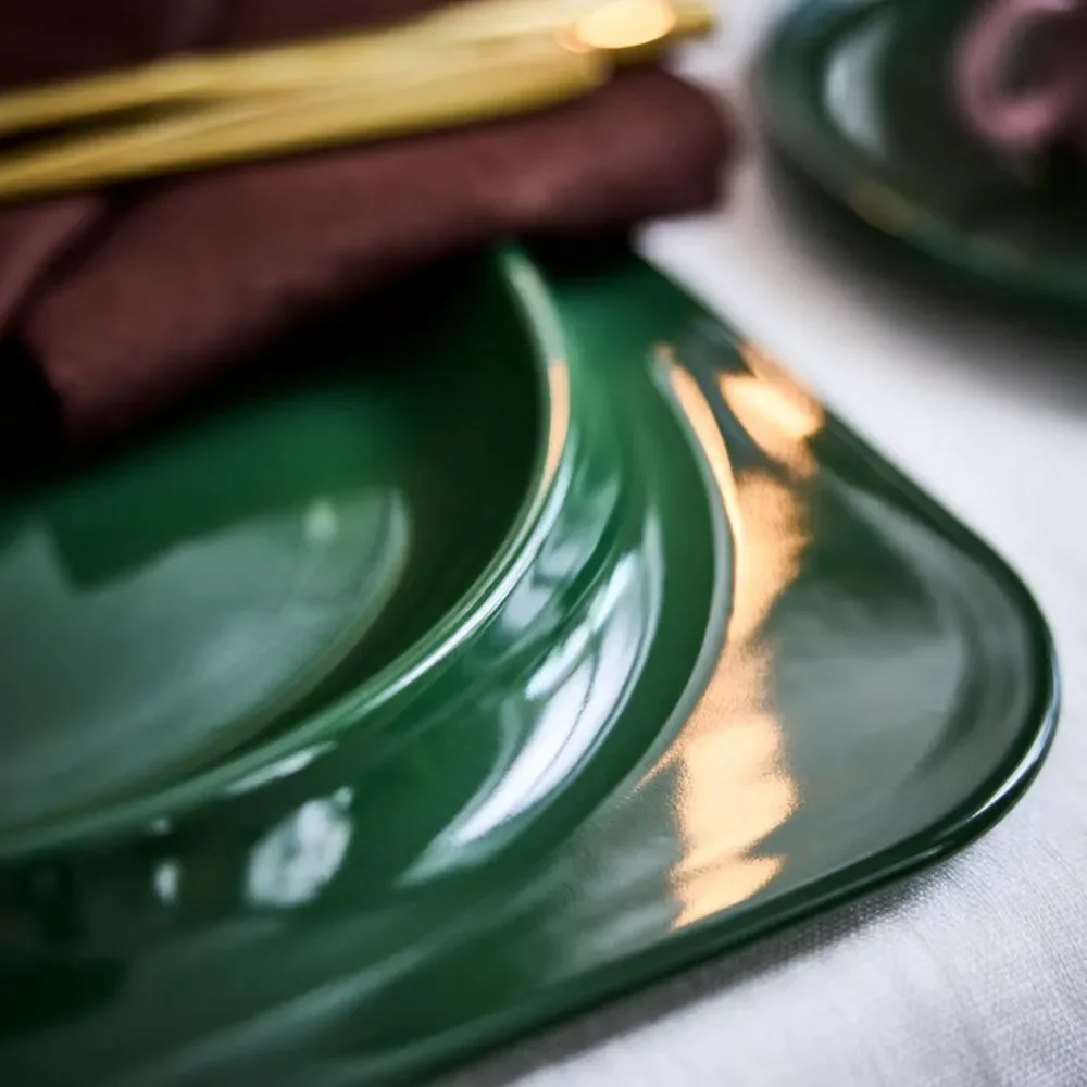 IKEA VINTERFINT Plate, Dark Green, 10 ½x10 ½ 